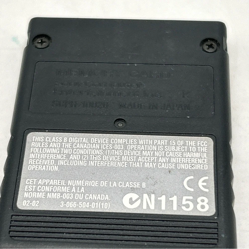 Black Sony Playstation 2 PS2 Original OEM MagicGate 8mb Memory Cards Authentic